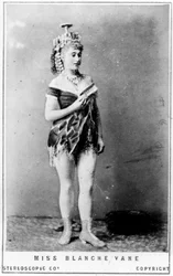 Carte de Visite van Miss Blanche Vane, c.1855 (albumineprint)